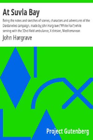 [Gutenberg 3306] • at Suvla Bay / Being the Notes and Sketches of Scenes, Characters and Adventures of the Dardanelles Campaign, Made by John Hargrave ("White Fox") While Serving With the 32nd Field Ambulance, X Division, Mediterranean Expeditionary Force, During the Great War.